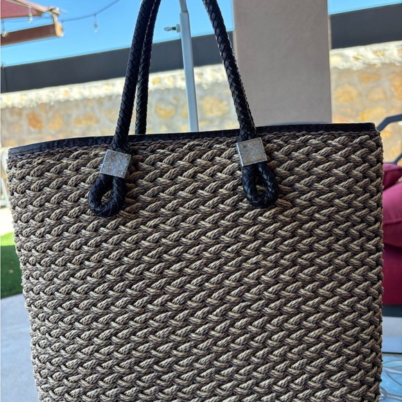 Brighton woven wicker tote - Picture 2 of 6